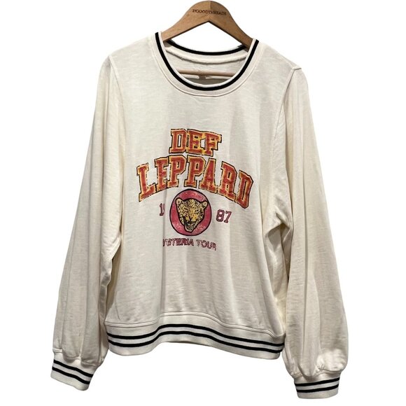 Pilcro Def Leppard Varsity Sweatshirt, M - Picture 1 of 11